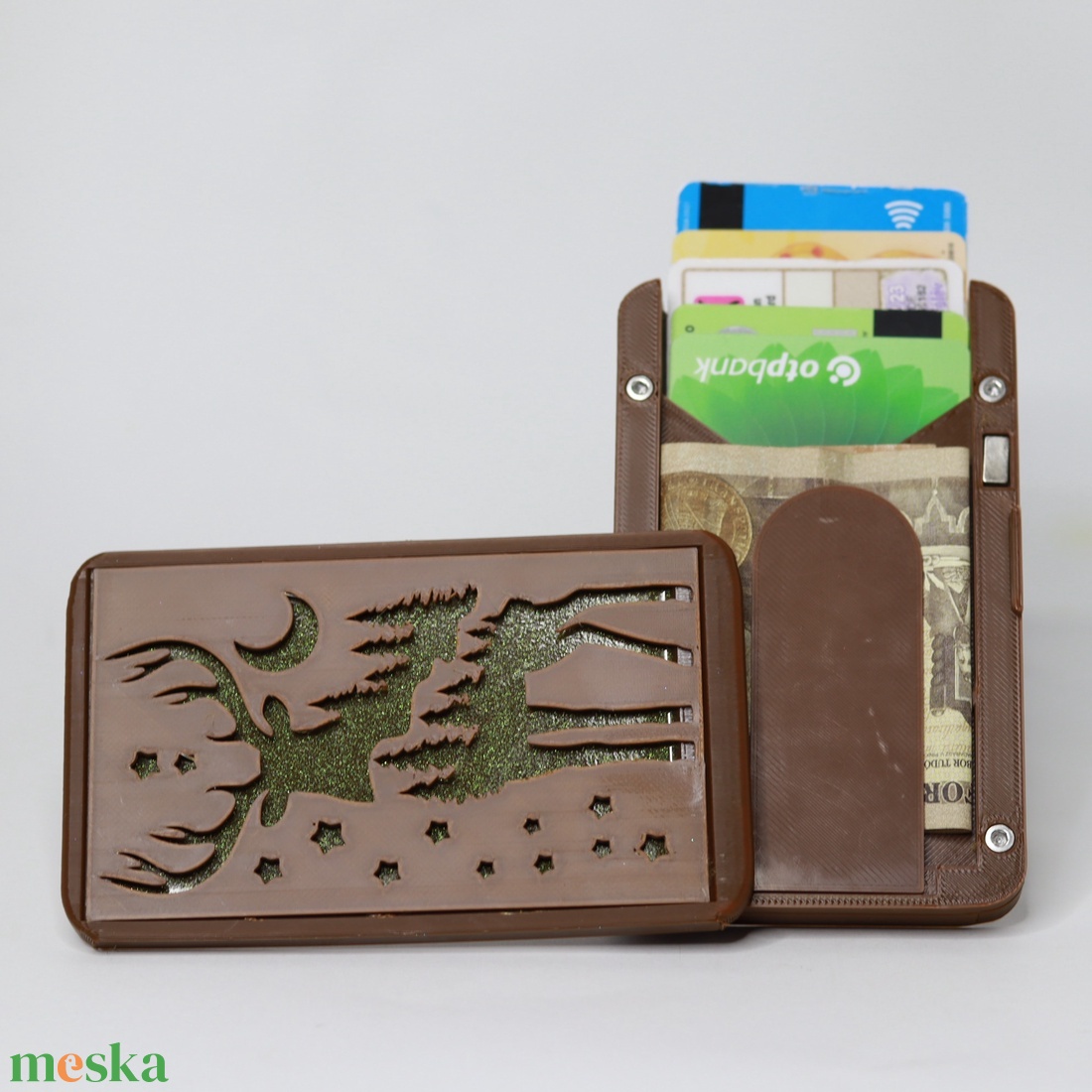 Epoxy gyantával diszitett irattartó - táska & tok - pénztárca & más tok - kártyatartó & irattartó - Meska.hu