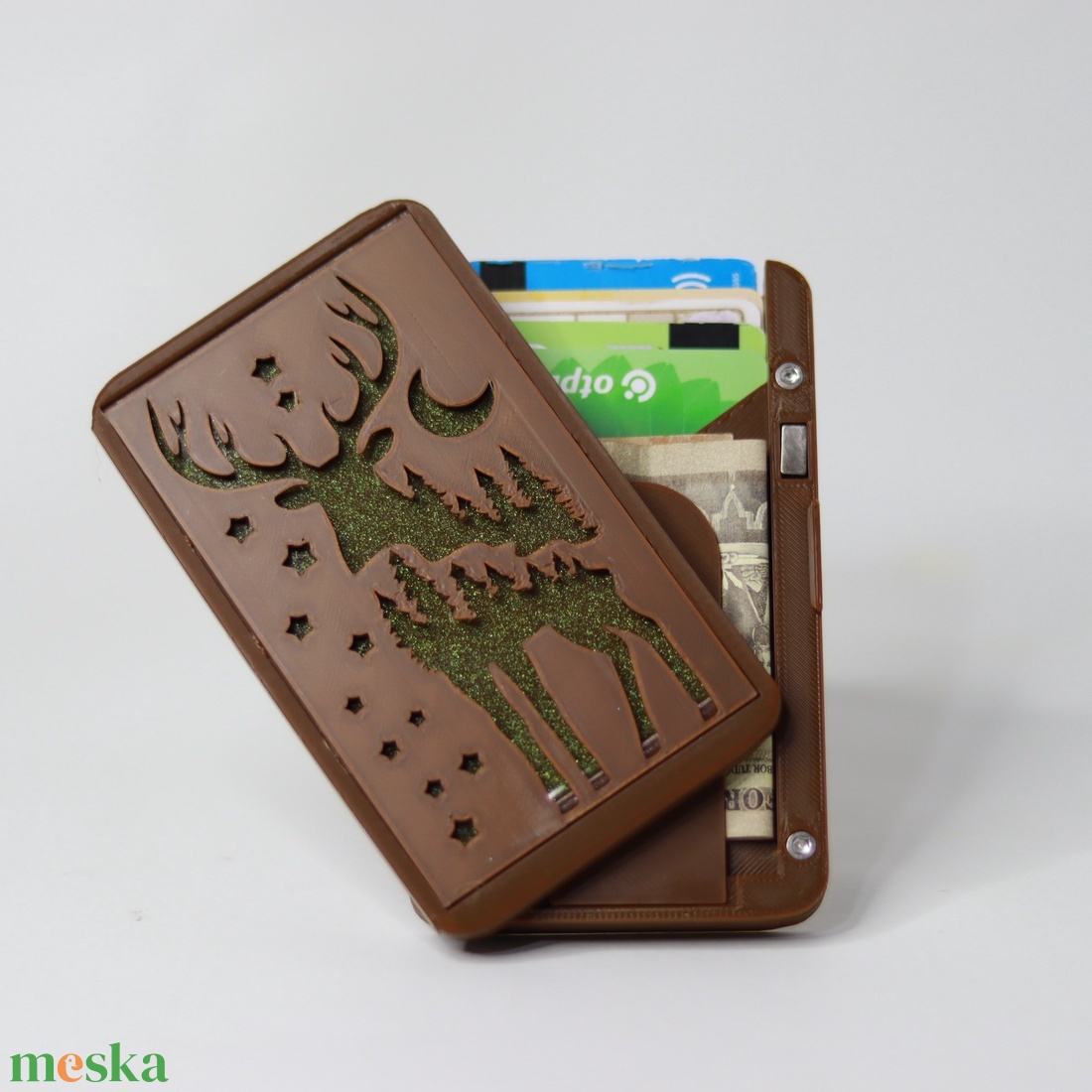 Epoxy gyantával diszitett irattartó - táska & tok - pénztárca & más tok - kártyatartó & irattartó - Meska.hu