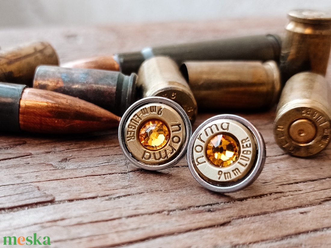 9mm Bedugós Fülbevaló - Napsárga - ékszer - fülbevaló - pötty fülbevaló - Meska.hu