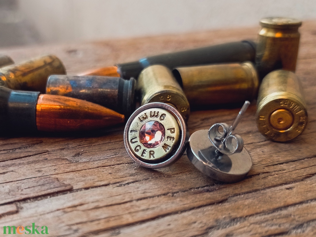 9mm Bedugós Fülbevaló - Halványrózsaszín - ékszer - fülbevaló - pötty fülbevaló - Meska.hu