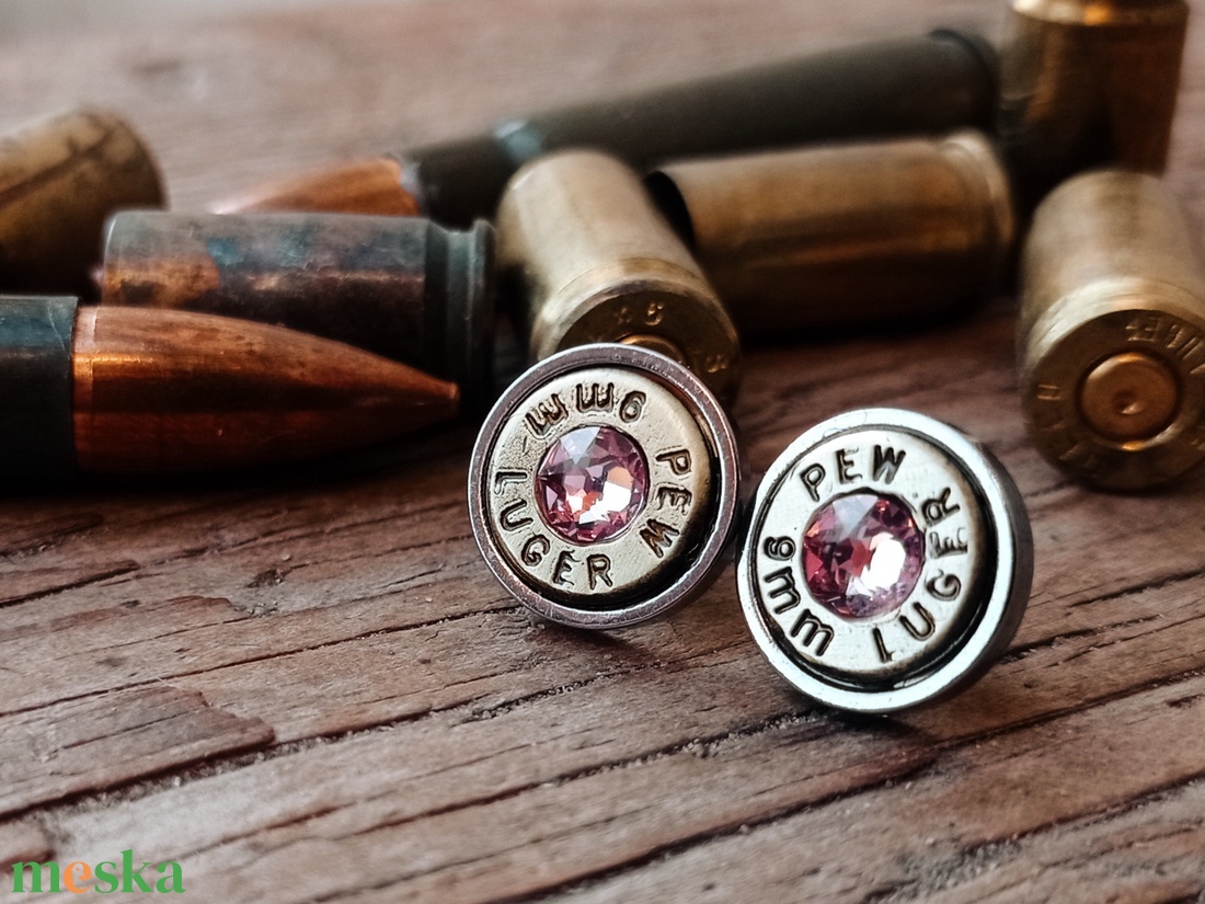9mm Bedugós Fülbevaló - Halványrózsaszín - ékszer - fülbevaló - pötty fülbevaló - Meska.hu