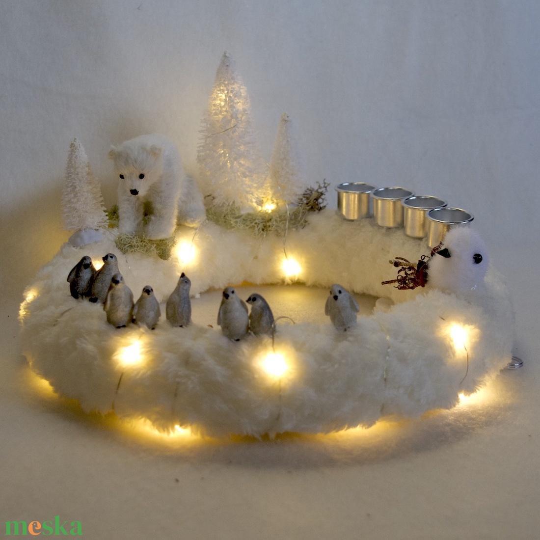 Északi sark adventi koszorú - karácsony - adventi díszek - adventi koszorú - Meska.hu Északi sark adventi koszorú - karácsony - adventi díszek - adventi koszorú - Meska.hu