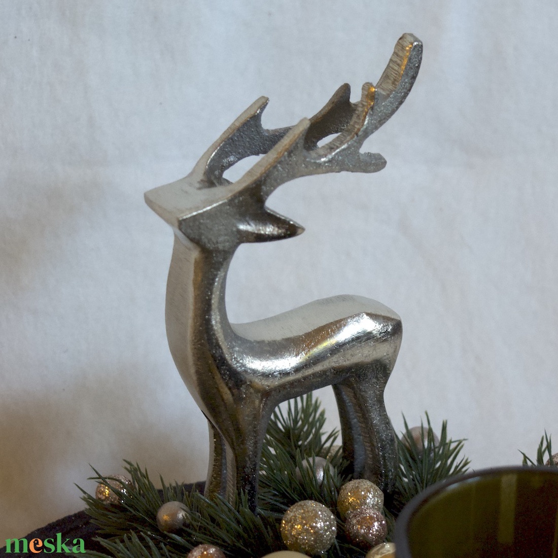 Fekete-beige szarvasos asztaldísz mintás mécsestartóval - karácsony - adventi díszek - adventi asztaldísz - Meska.hu Fekete-beige szarvasos asztaldísz mintás mécsestartóval - karácsony - adventi díszek - adventi asztaldísz - Meska.hu