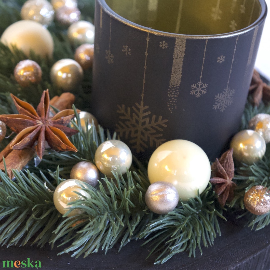 Fekete-beige szarvasos asztaldísz mintás mécsestartóval - karácsony - adventi díszek - adventi asztaldísz - Meska.hu Fekete-beige szarvasos asztaldísz mintás mécsestartóval - karácsony - adventi díszek - adventi asztaldísz - Meska.hu