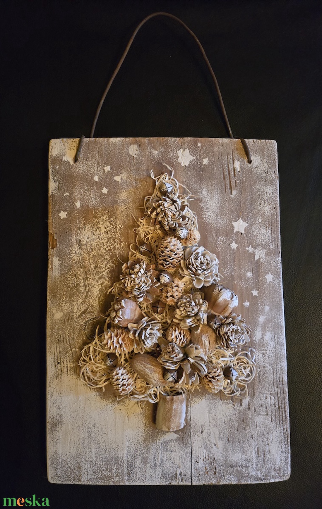 Karácsonyi - téli ajtódísz - karácsony - karácsonyi lakásdekoráció - karácsonyi ajtódíszek - Meska.hu