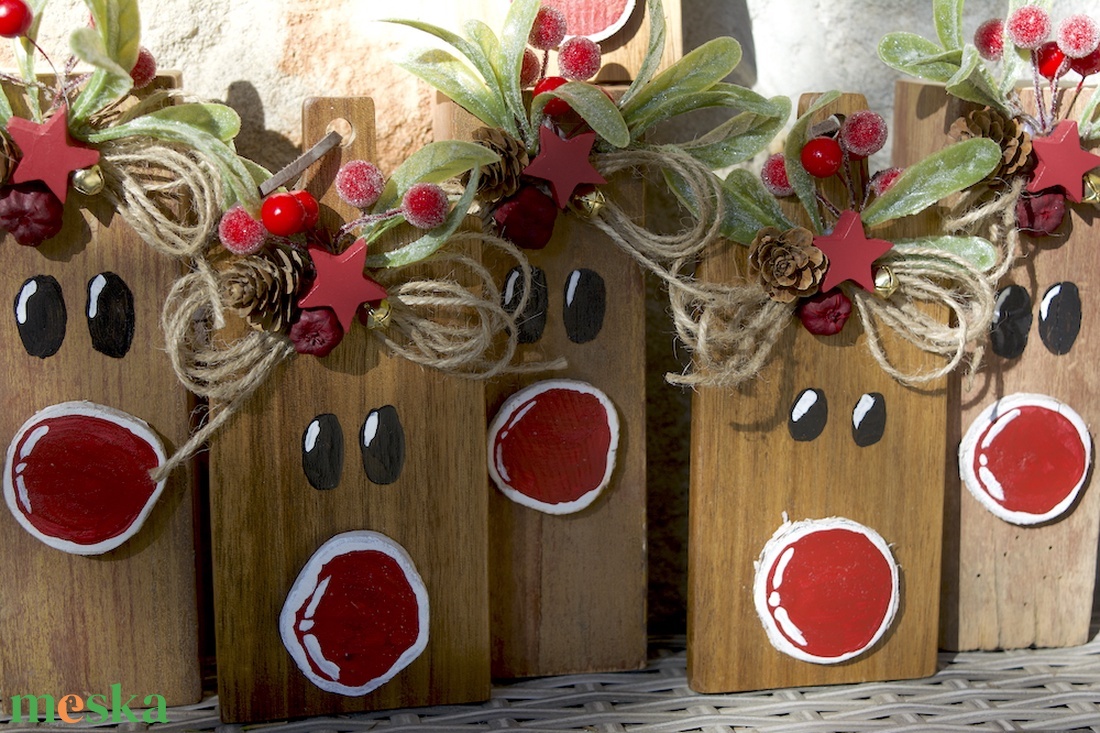 Rénszarvas fából - karácsony - karácsonyi lakásdekoráció - karácsonyi manók, figurák - Meska.hu