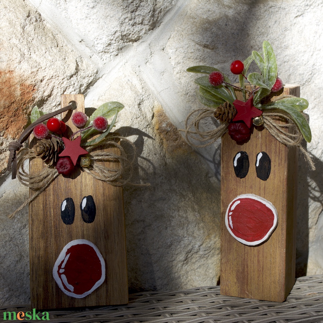 Rénszarvas fából - karácsony - karácsonyi lakásdekoráció - karácsonyi manók, figurák - Meska.hu