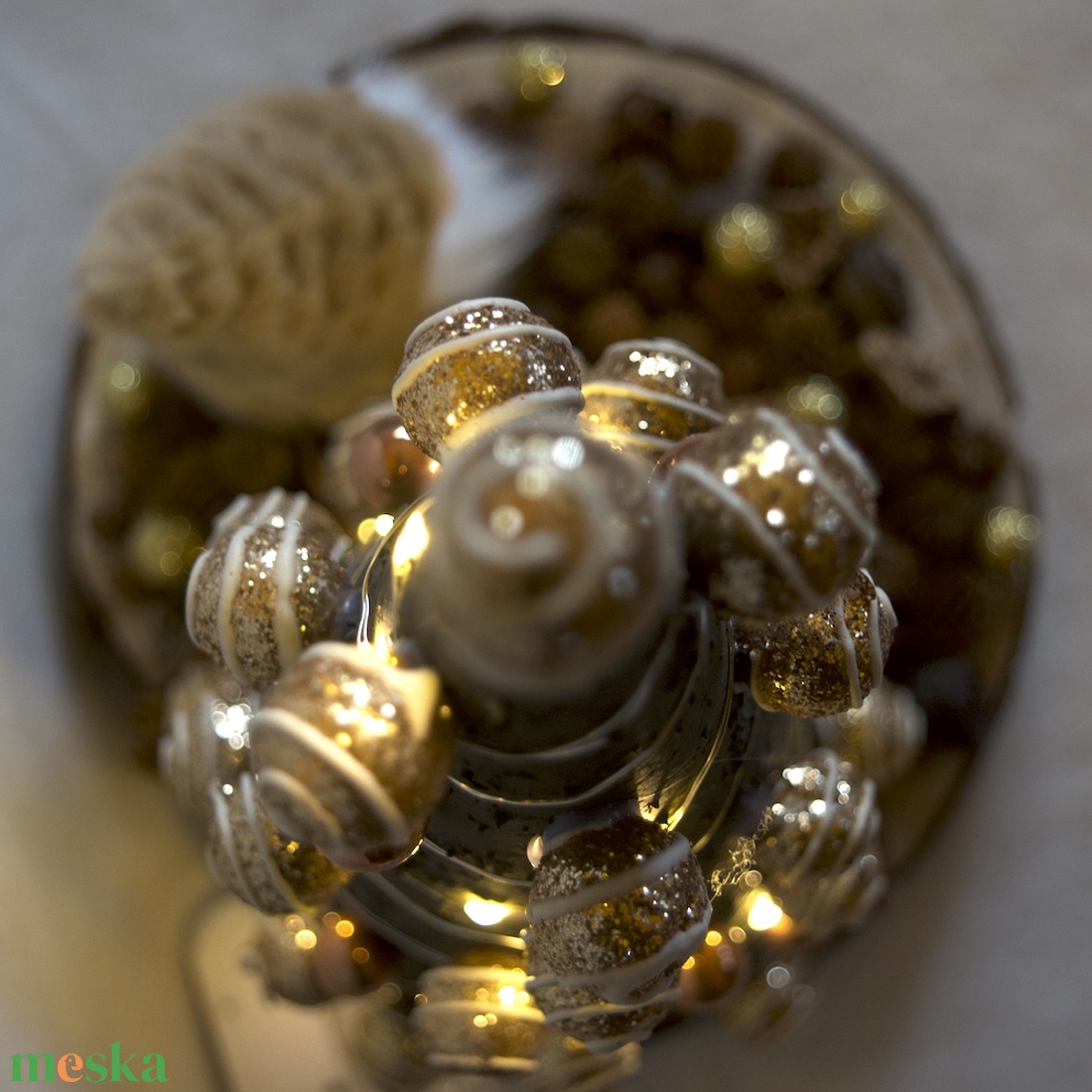 Barna manós karácsonyfa LED világítással -  - Meska.hu