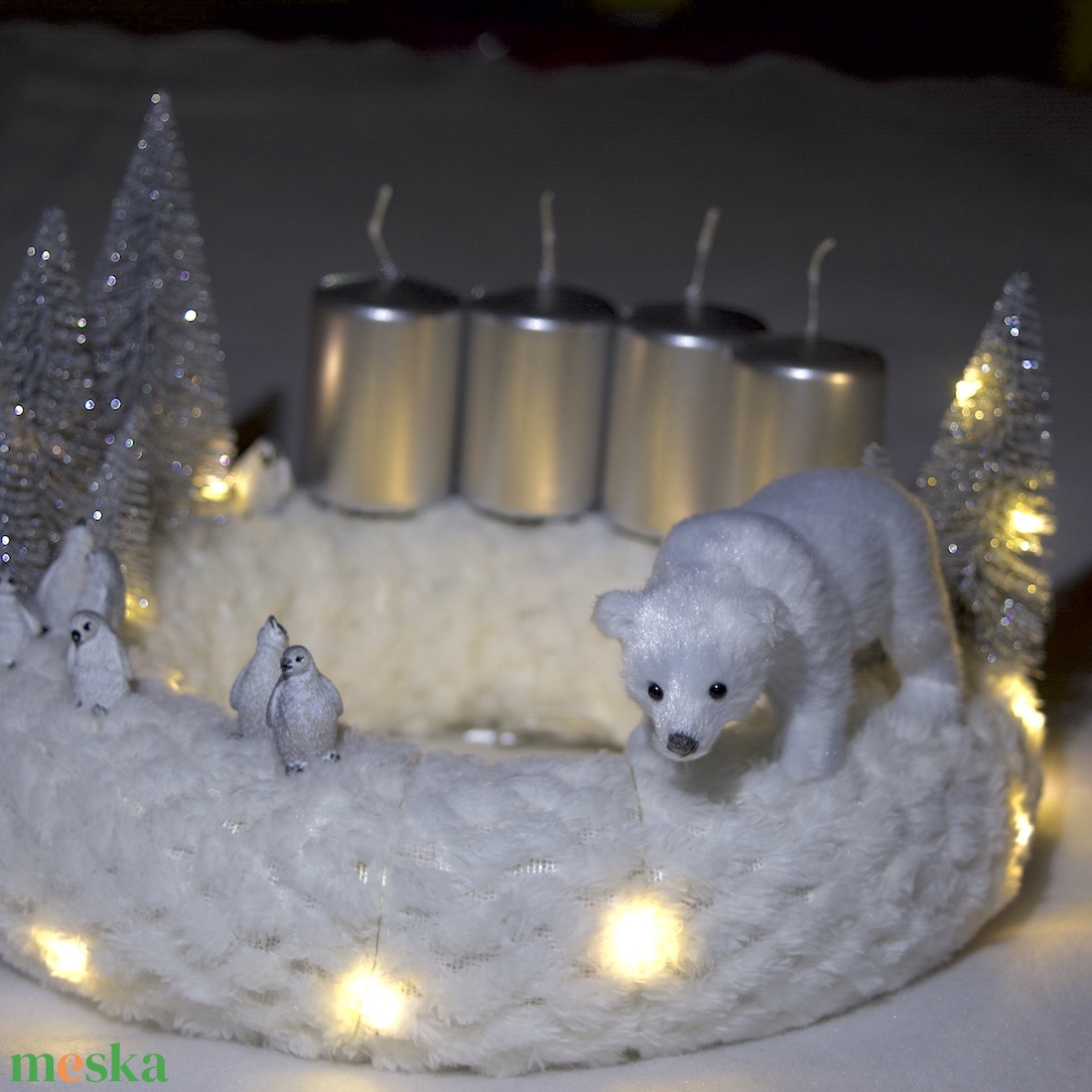 Északi Sarki Hangulat - adventi koszorú - karácsony - adventi díszek - adventi koszorú - Meska.hu