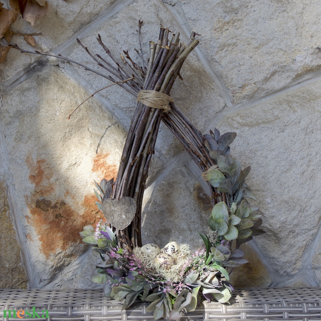 Egy csepp tojás - tavaszi ajtódísz - ünnepi díszek, dekorációk - húsvéti díszek és dekorációk - húsvéti ajtódísz, kopogtató - Meska.hu