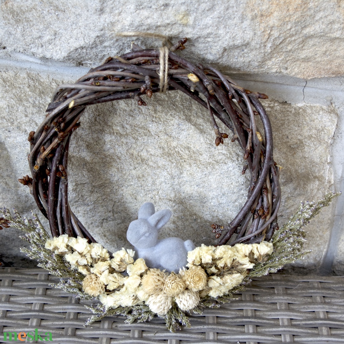 Nyuszi trió - ablak-, ajtódísz három méretben - ünnepi díszek, dekorációk - húsvéti díszek és dekorációk - húsvéti ajtódísz, kopogtató - Meska.hu