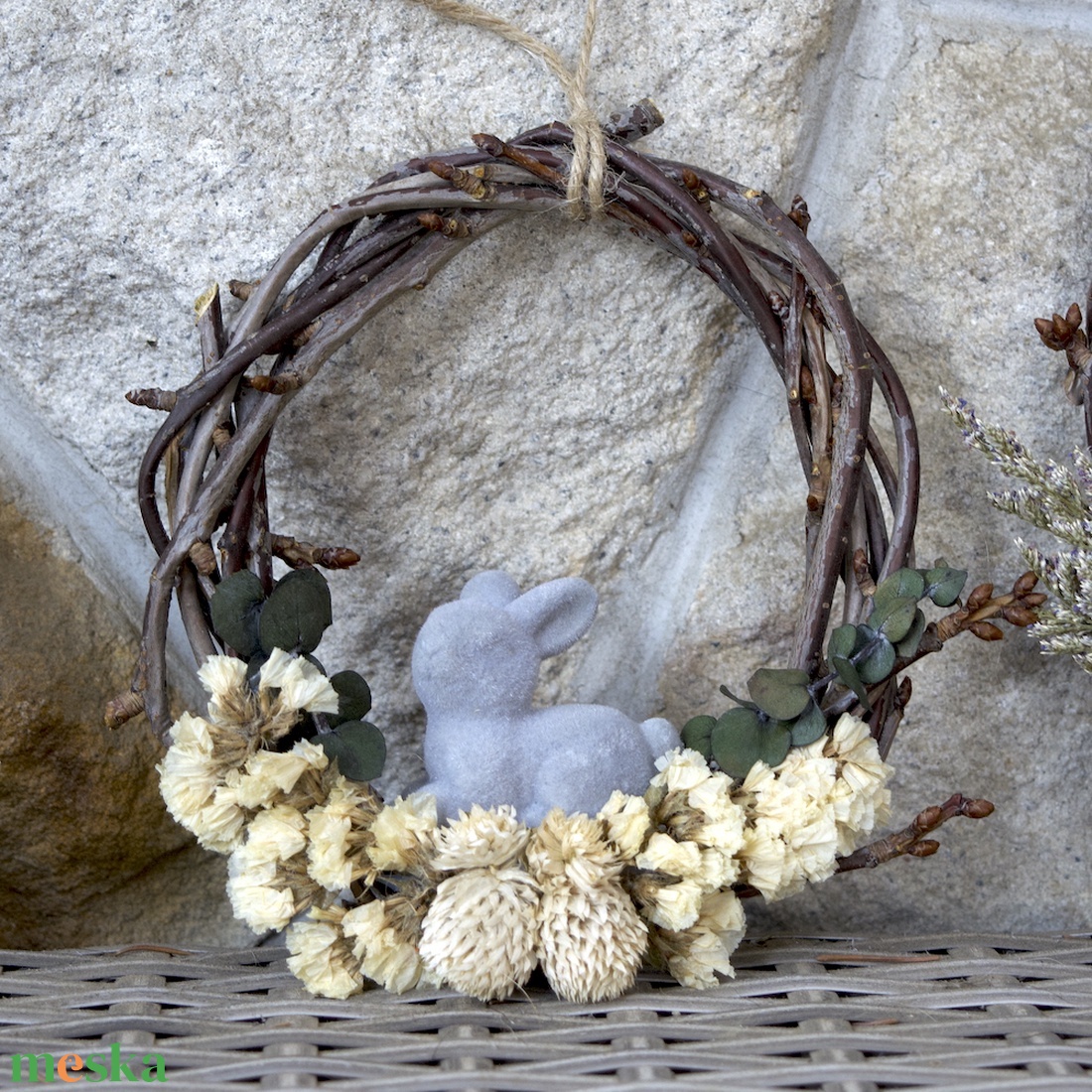 Nyuszi trió - ablak-, ajtódísz három méretben - ünnepi díszek, dekorációk - húsvéti díszek és dekorációk - húsvéti ajtódísz, kopogtató - Meska.hu