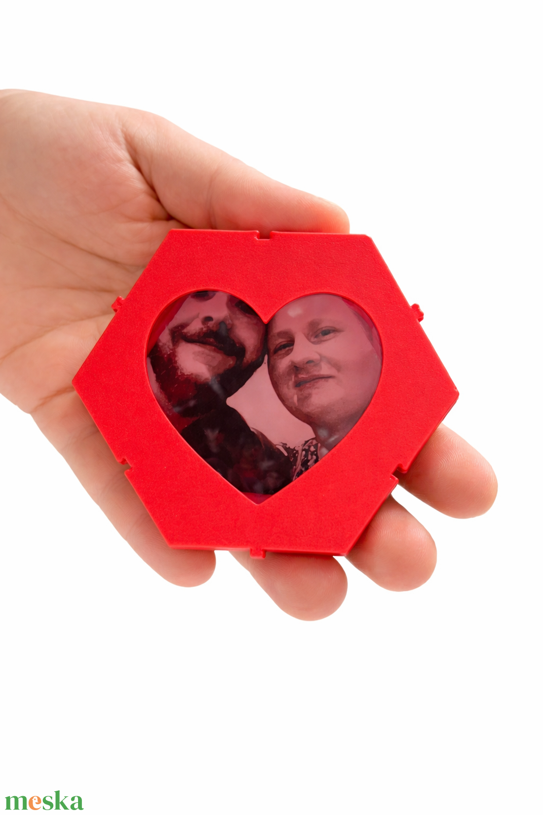 Porvédett minifigura tartó szív alakú, átlátszó előlappal � LEGO kompatibilis  - otthon & életmód - tárolás & rendszerezés - fali tároló - Meska.hu