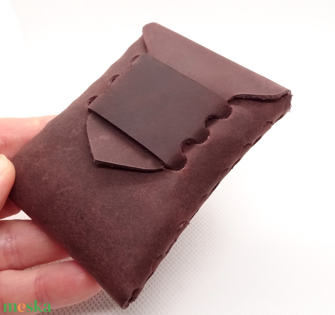 Valódi marhabőr irattartó, kártyatartó, bankkártyatartó, modern, minimalista dizájn, ballagási ajándék, kézműves termék - táska & tok - pénztárca & más tok - kártyatartó & irattartó - Meska.hu