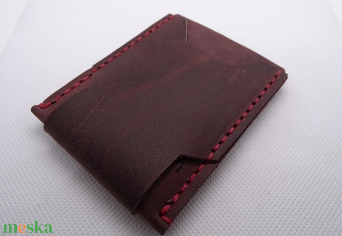 Kézzel varrt valódi marhabőr irattartó, vékony kártyatartó, minimalista bankkártyatartó, modern, ballagási ajándék - táska & tok - pénztárca & más tok - kártyatartó & irattartó - Meska.hu
