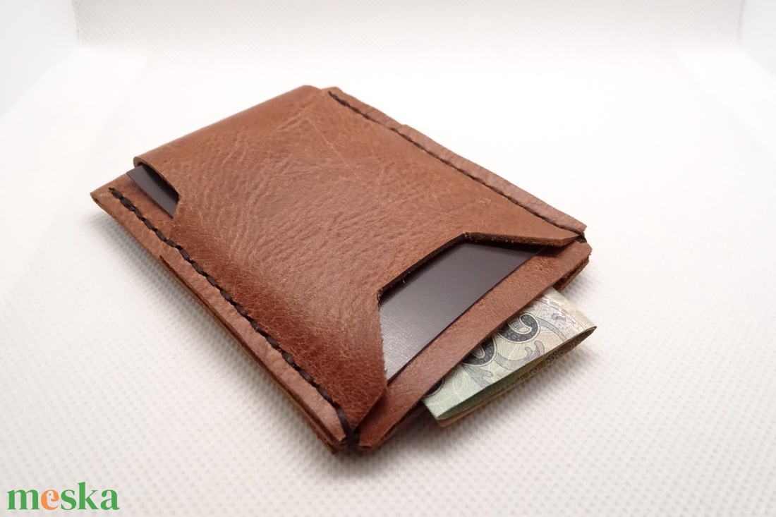 Kézzel varrt valódi marhabőr irattartó, vékony kártyatartó, minimalista bankkártyatartó, modern dizájn - táska & tok - pénztárca & más tok - kártyatartó & irattartó - Meska.hu