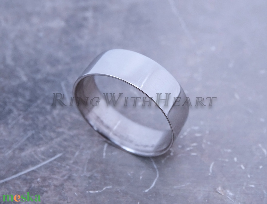 Vékony titán gyűrű, extra könnyű gyűrű, fényes, minimalista jegygyűrű, nikkelmentes, eljegyzési gyűrű, flat - esküvő - ékszer - karikagyűrű - Meska.hu