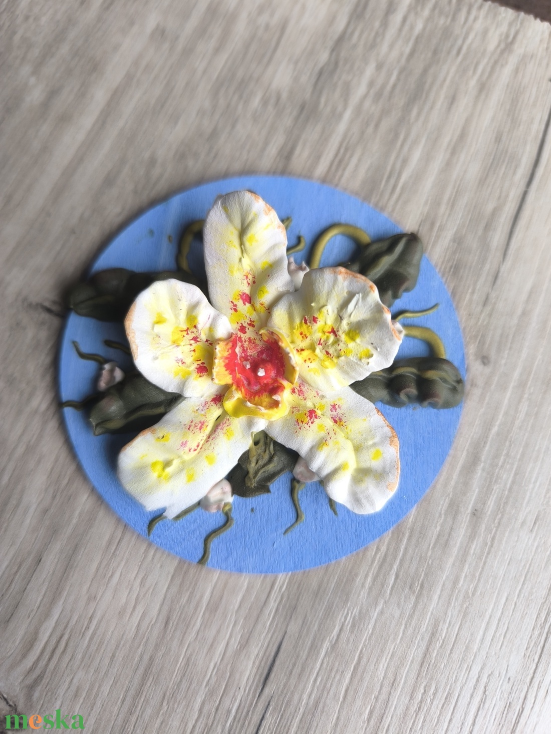 Orchidea mini 3D festmény - művészet - festmény - festmény vegyes technika - Meska.hu