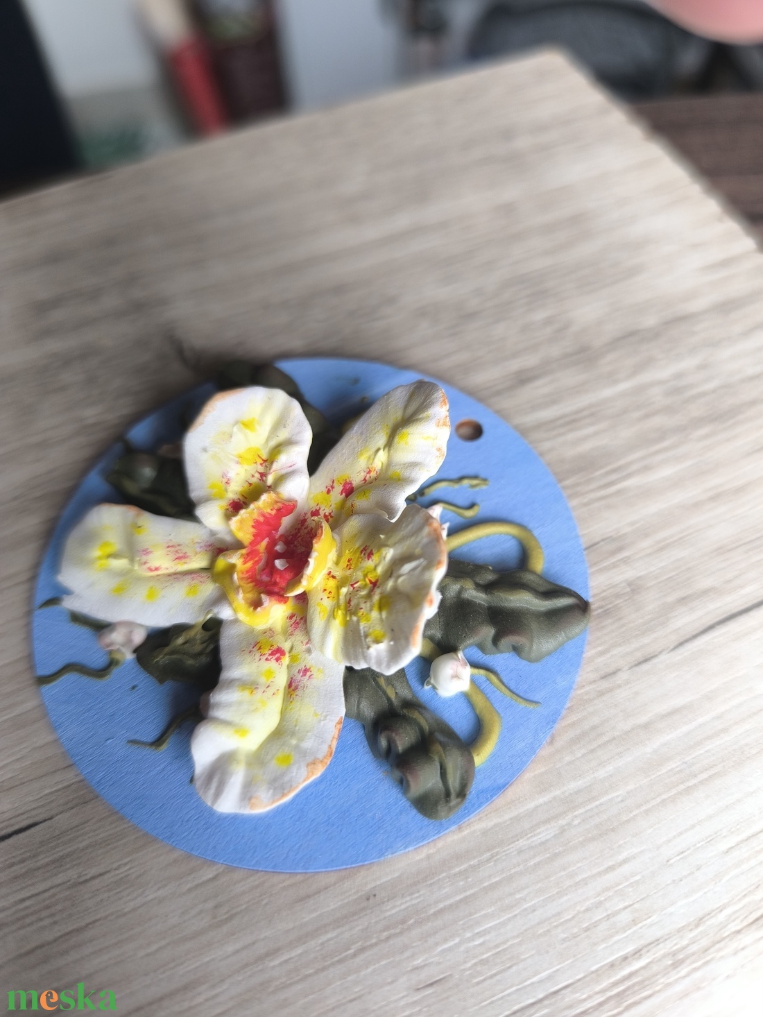 Orchidea mini 3D festmény - művészet - festmény - festmény vegyes technika - Meska.hu