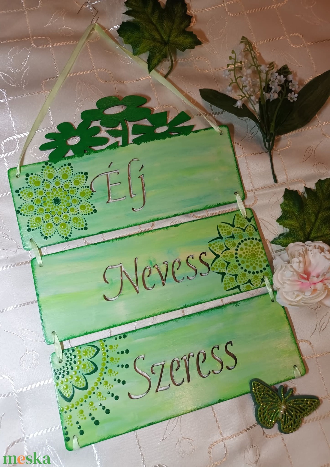 Háromrészes tábla - otthon & életmód - dekoráció - ajtó- és ablak dekoráció - ajtótábla - Meska.hu