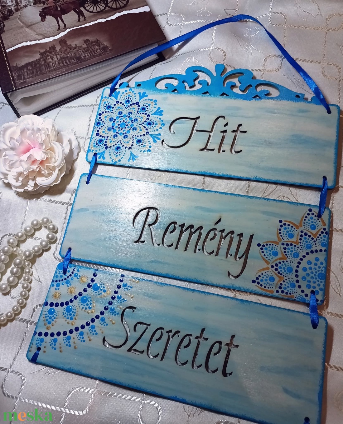 Háromrészes tábla - otthon & életmód - dekoráció - ajtó- és ablak dekoráció - ajtótábla - Meska.hu