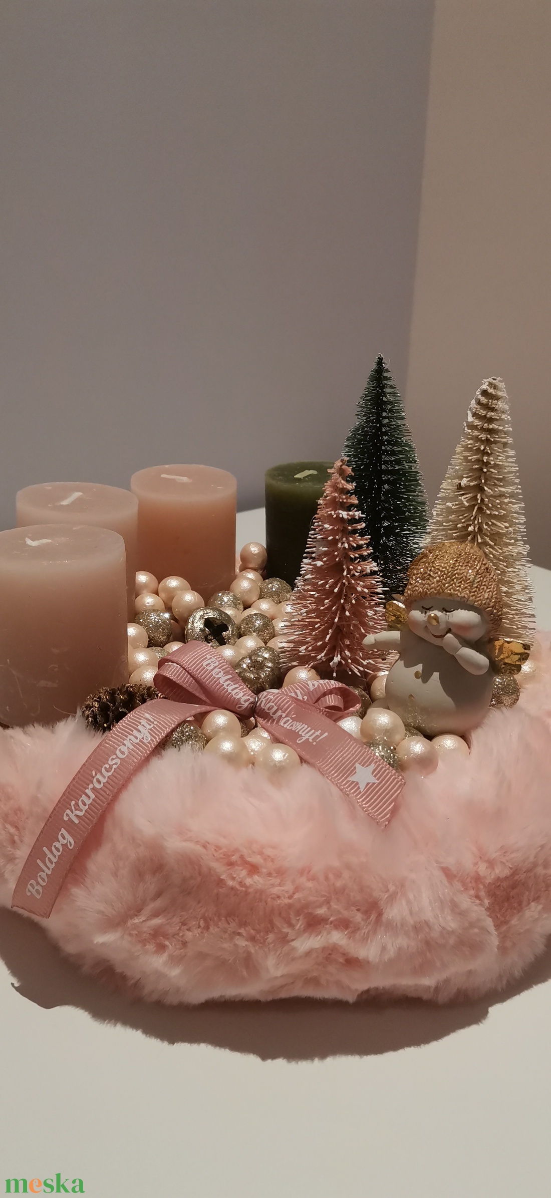 Rózsaszín adventi koszorú - karácsony - adventi díszek - adventi koszorú - Meska.hu Rózsaszín adventi koszorú - karácsony - adventi díszek - adventi koszorú - Meska.hu