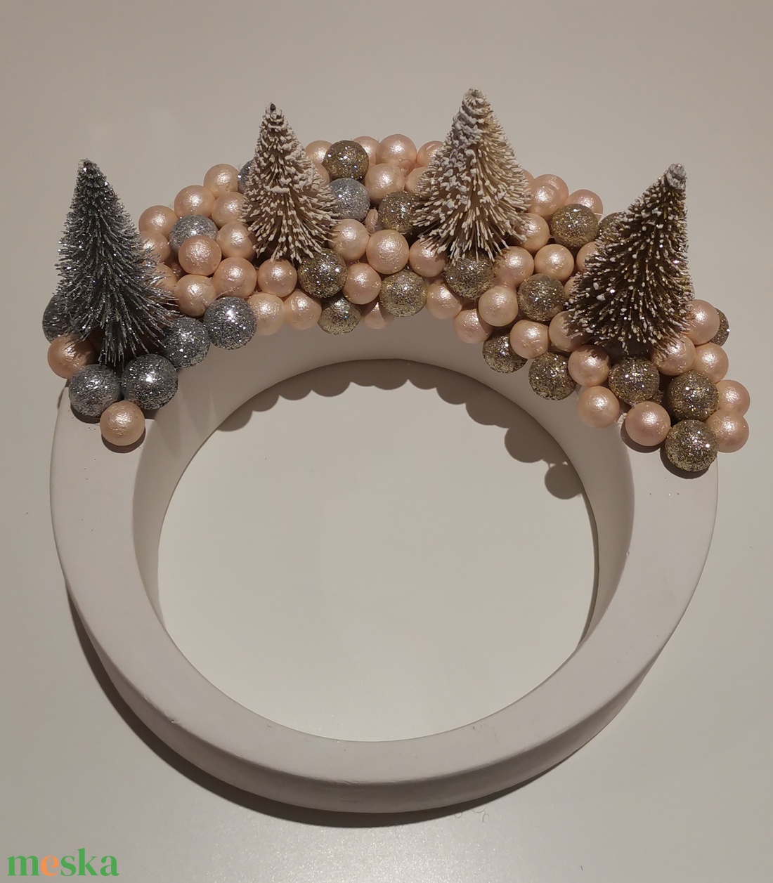 Téli kördísz - karácsony - karácsonyi lakásdekoráció - ünnepi asztaldekoráció - Meska.hu