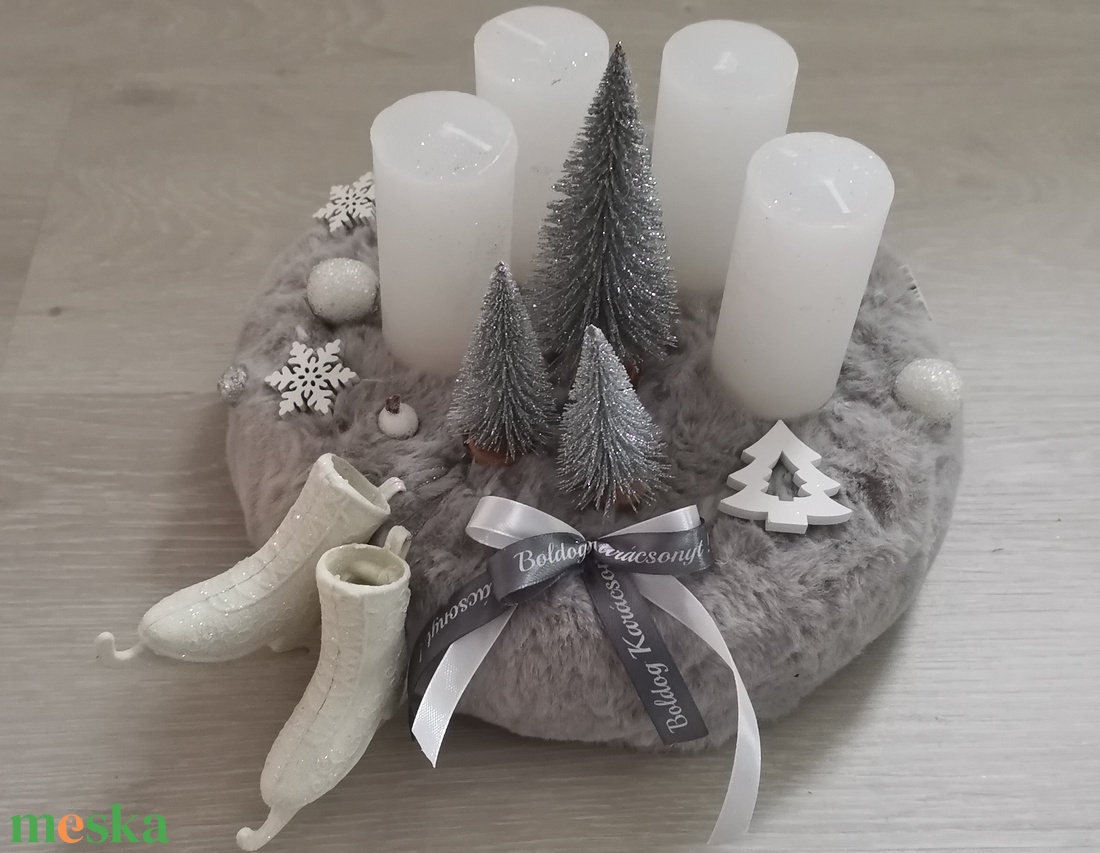 Jégkoris adventi koszorú - karácsony - adventi díszek - adventi koszorú - Meska.hu