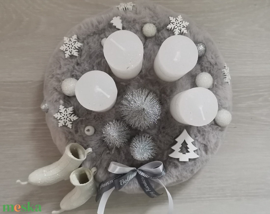 Jégkoris adventi koszorú - karácsony - adventi díszek - adventi koszorú - Meska.hu