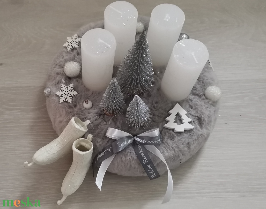 Jégkoris adventi koszorú - karácsony - adventi díszek - adventi koszorú - Meska.hu