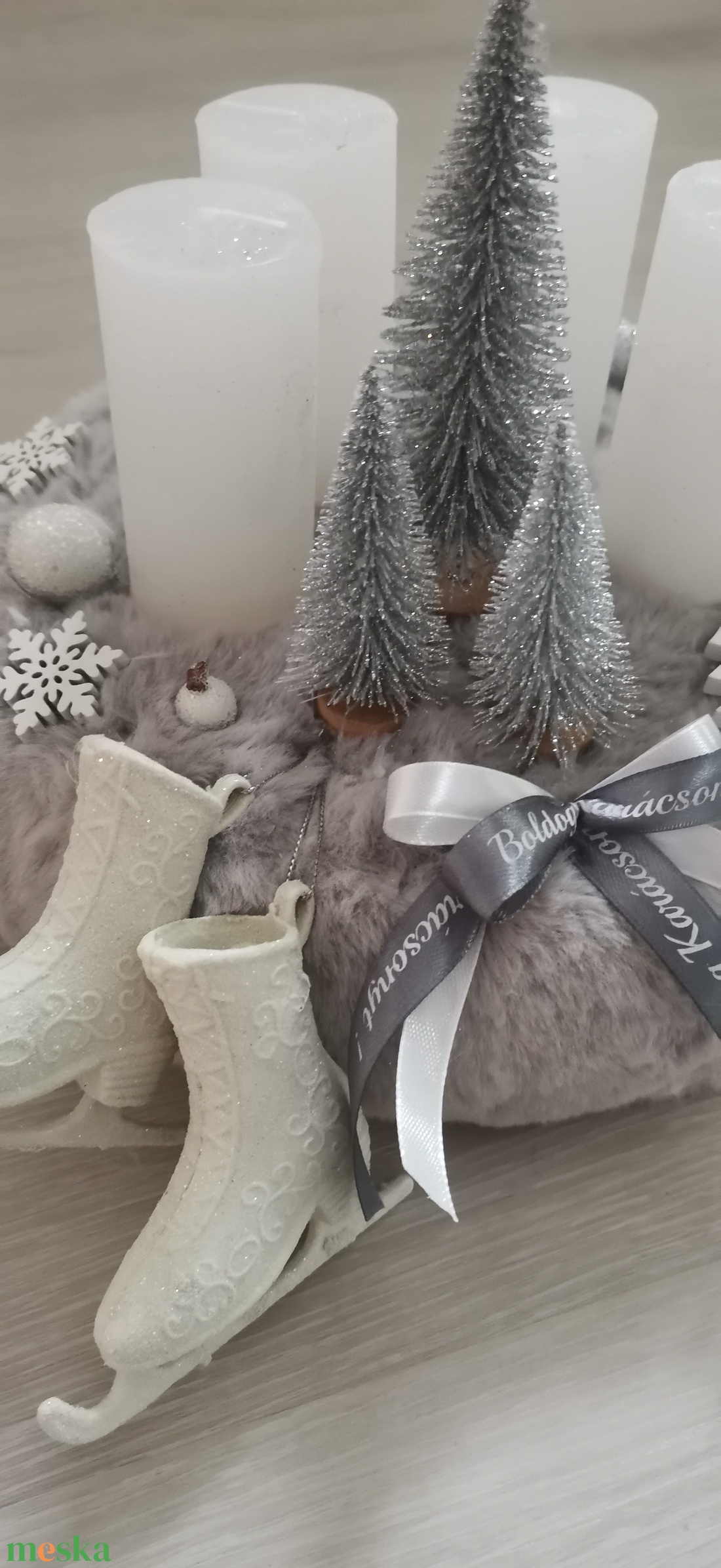 Jégkoris adventi koszorú - karácsony - adventi díszek - adventi koszorú - Meska.hu