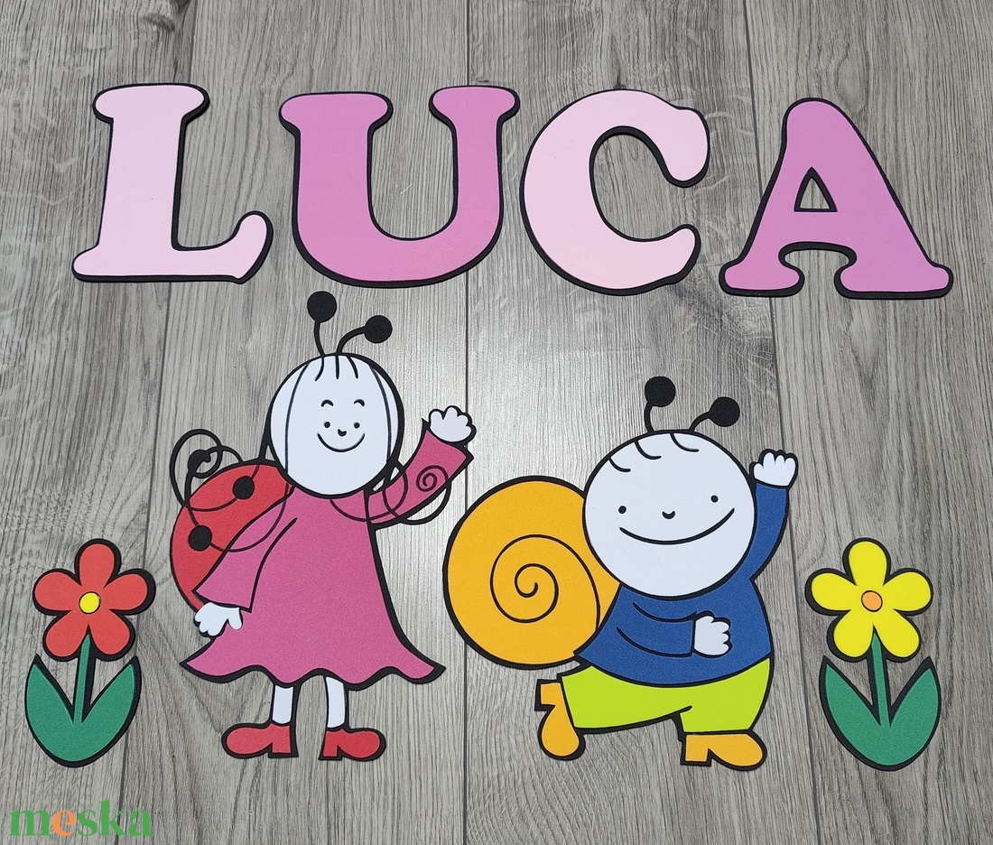 Mesés erdei névtábla - egyedi névre szóló dekoráció � - baba - mama - baba ágynemű - pólya - Meska.hu