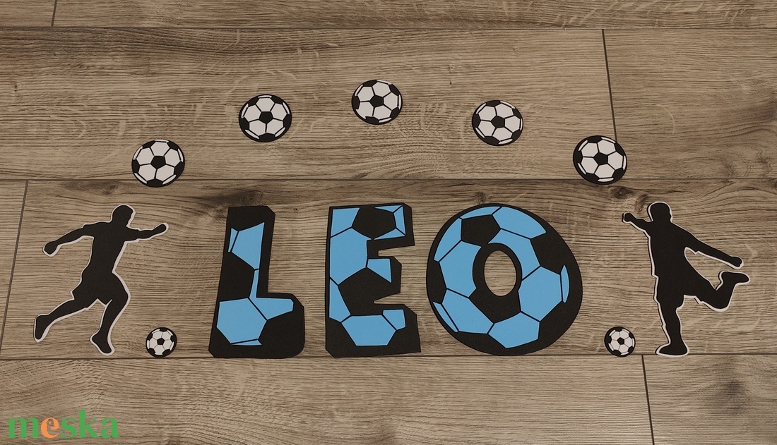 Egyedi Focis Névdekoráció Falra � - baba - mama - babaszoba dekoráció - babanév dekoráció - Meska.hu