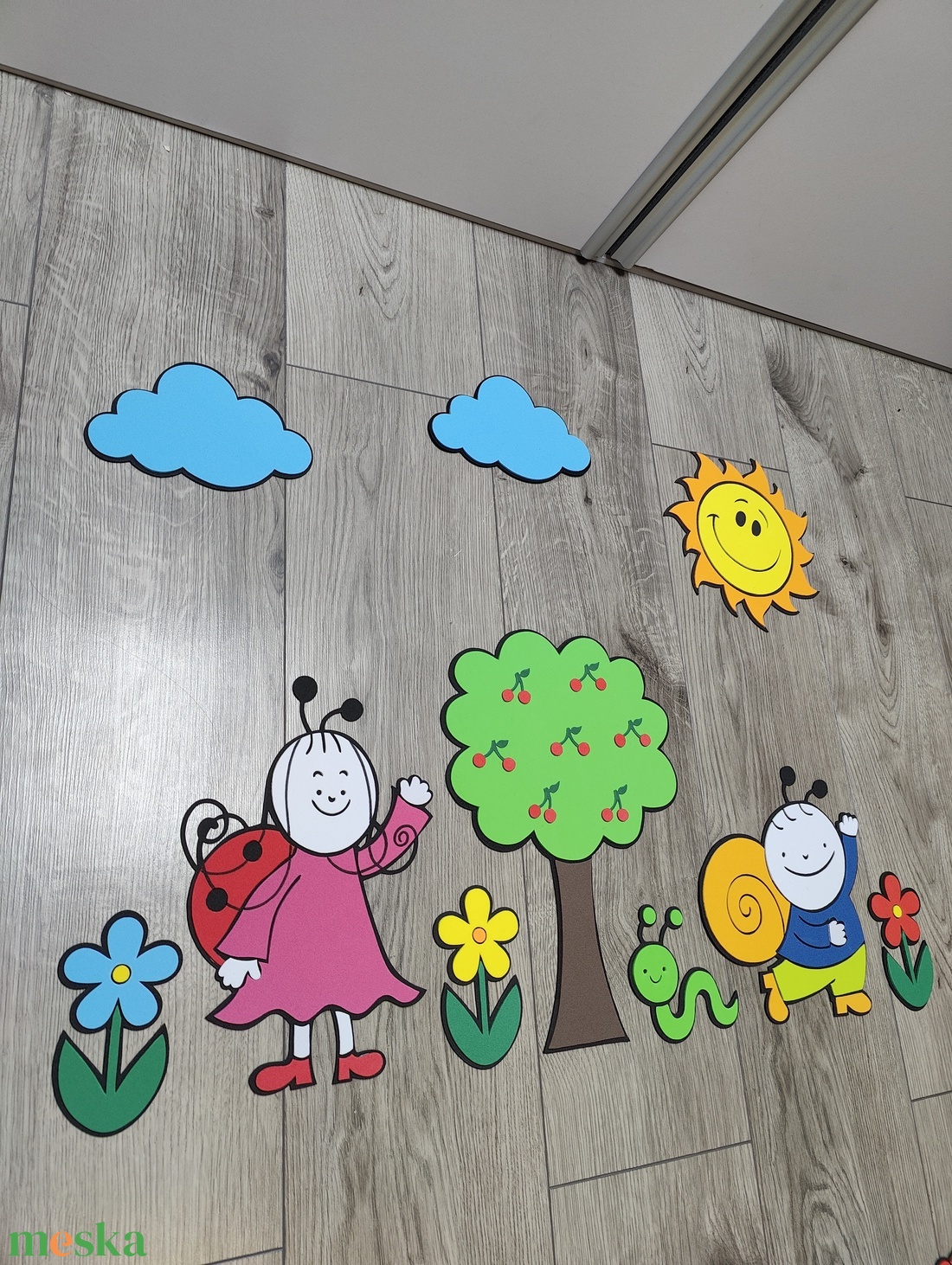 � Vidám Bogárkák és Napocska � Egyedi Gyerekszoba Falidekoráció Szett � - baba - mama - babaszoba dekoráció - gyerekszoba falmatrica - Meska.hu