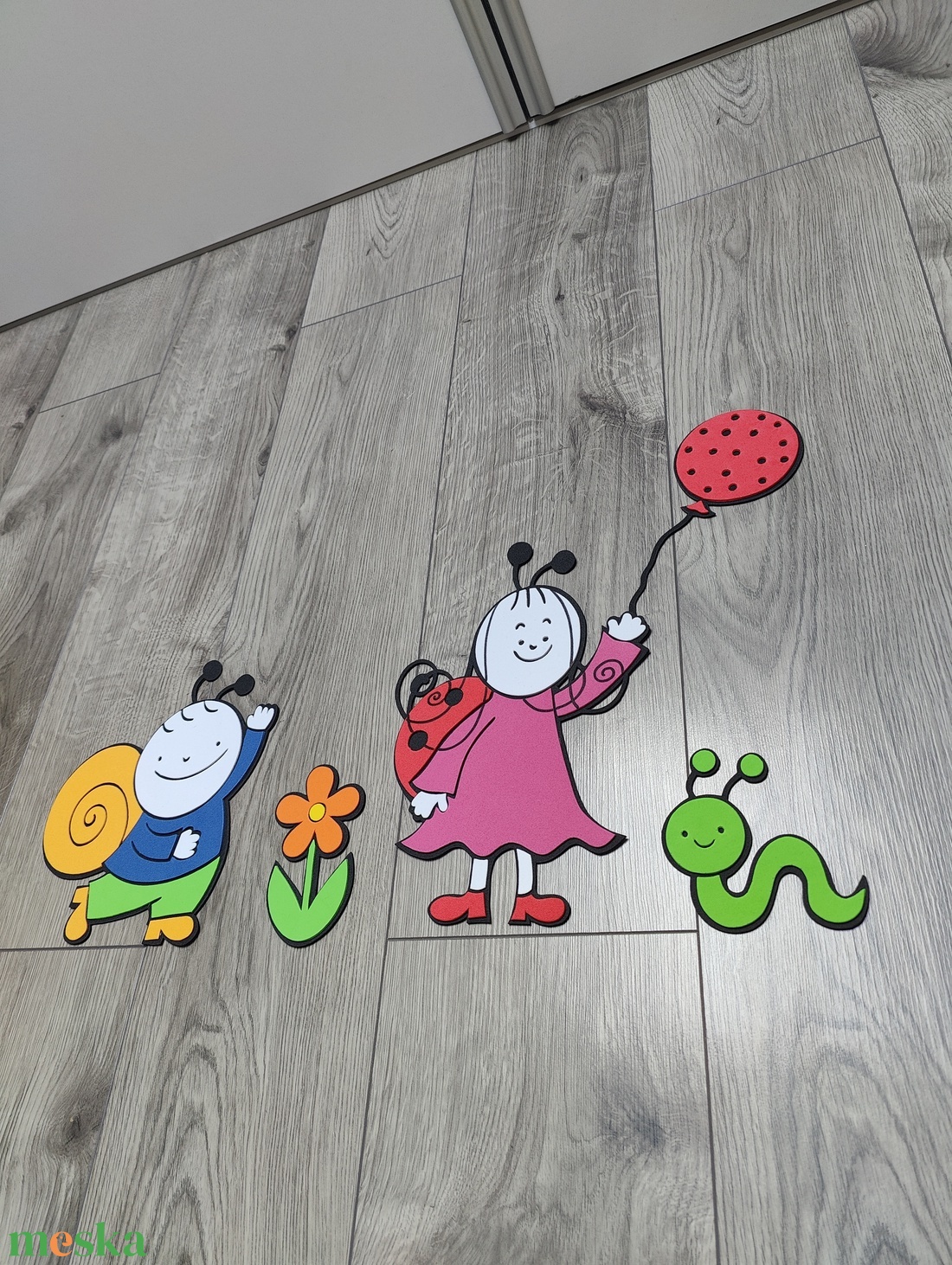 Dekorgumi kerti barátok � Puha, kézzel készült babaszoba dekoráció � - baba - mama - babaszoba dekoráció - gyerekszoba falmatrica - Meska.hu
