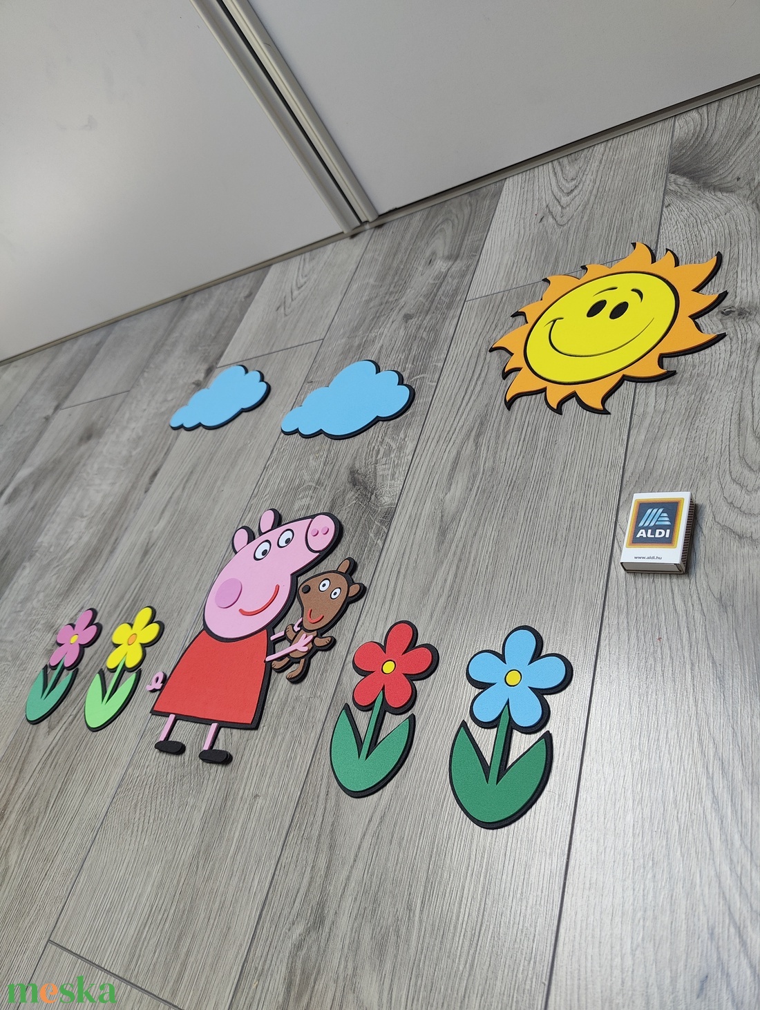 Peppa malac fali dekoráció szett � vidám kerti mesejelenet - baba - mama - babaszoba dekoráció - babaposzter - Meska.hu