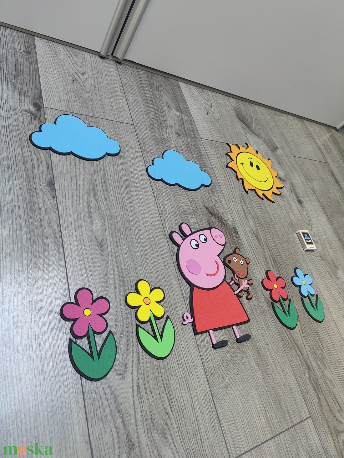 Peppa malac fali dekoráció szett � vidám kerti mesejelenet - baba - mama - babaszoba dekoráció - babaposzter - Meska.hu