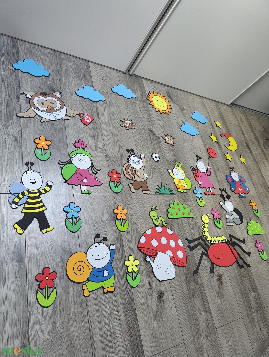 Hatalmas Bogyó és Babóca mesefal szett - Dekorgumi faldekoráció - baba - mama - babaszoba dekoráció - babaposzter - Meska.hu