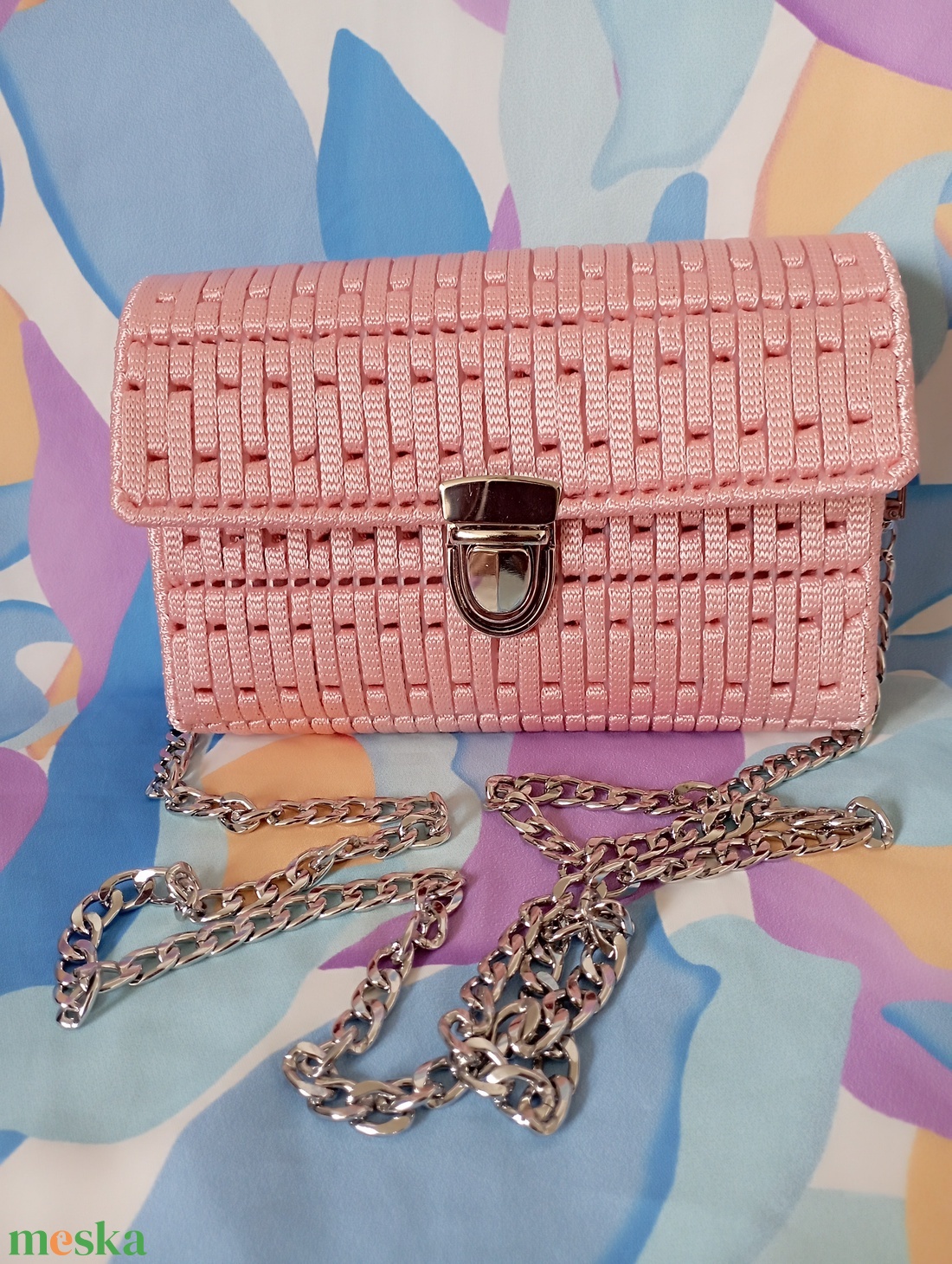 Púder színű kanava táska  - táska & tok - kézitáska & válltáska - alkalmi táska - Meska.hu