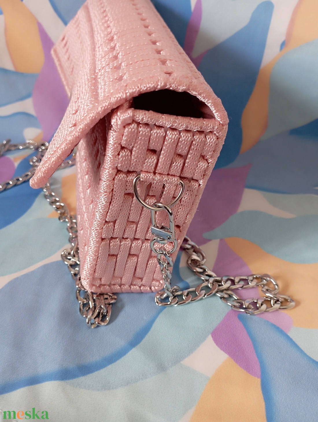 Púder színű kanava táska  - táska & tok - kézitáska & válltáska - alkalmi táska - Meska.hu