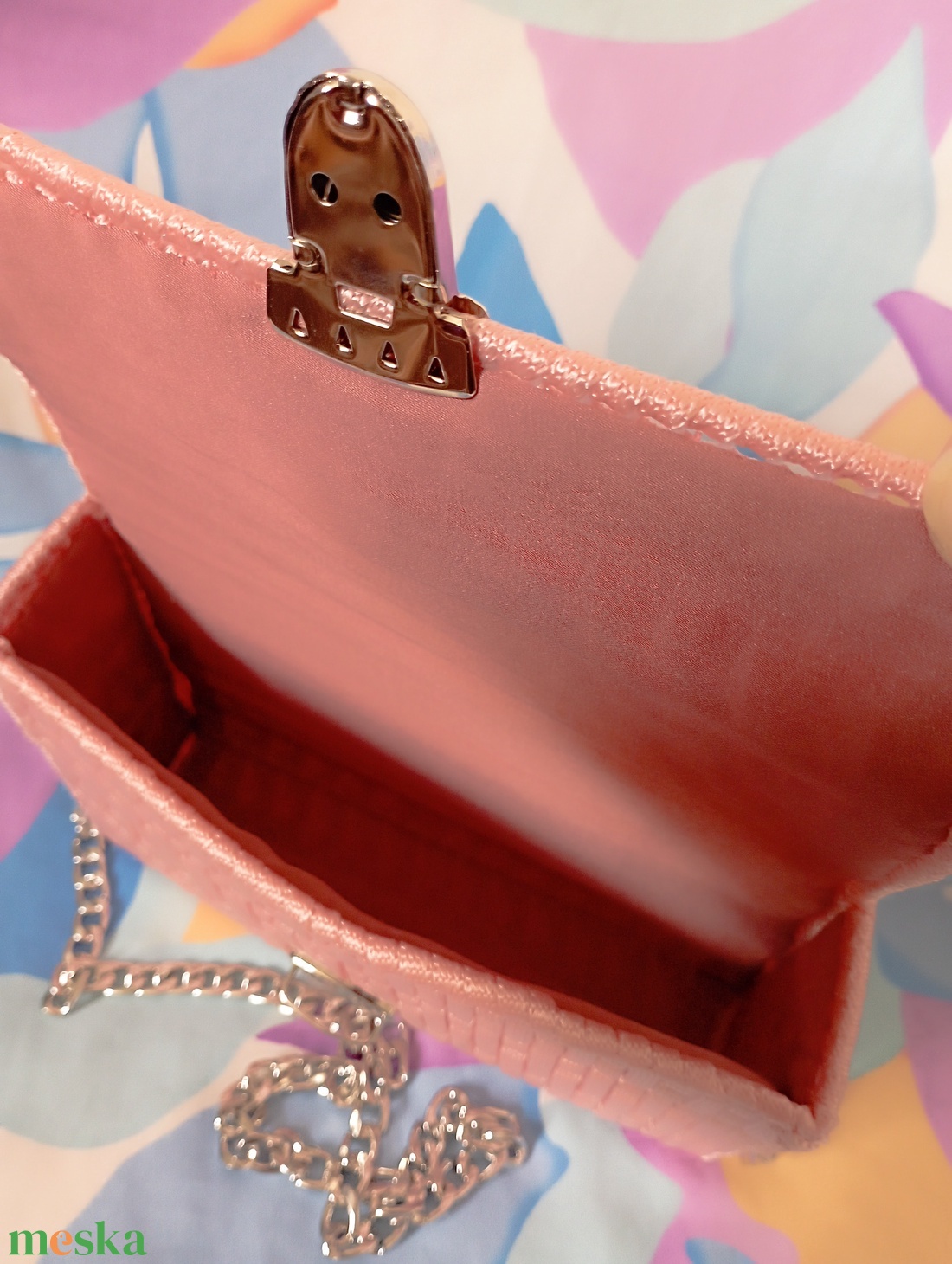 Púder színű kanava táska  - táska & tok - kézitáska & válltáska - alkalmi táska - Meska.hu