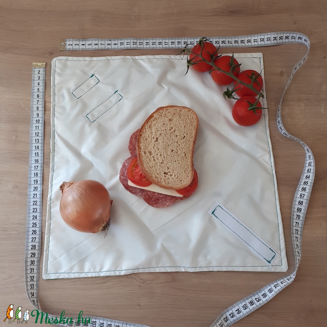 Újraszalvéta, vízhatlan örökszalvéta, szendvics csomagoló - láma - snackbag -  - Meska.hu