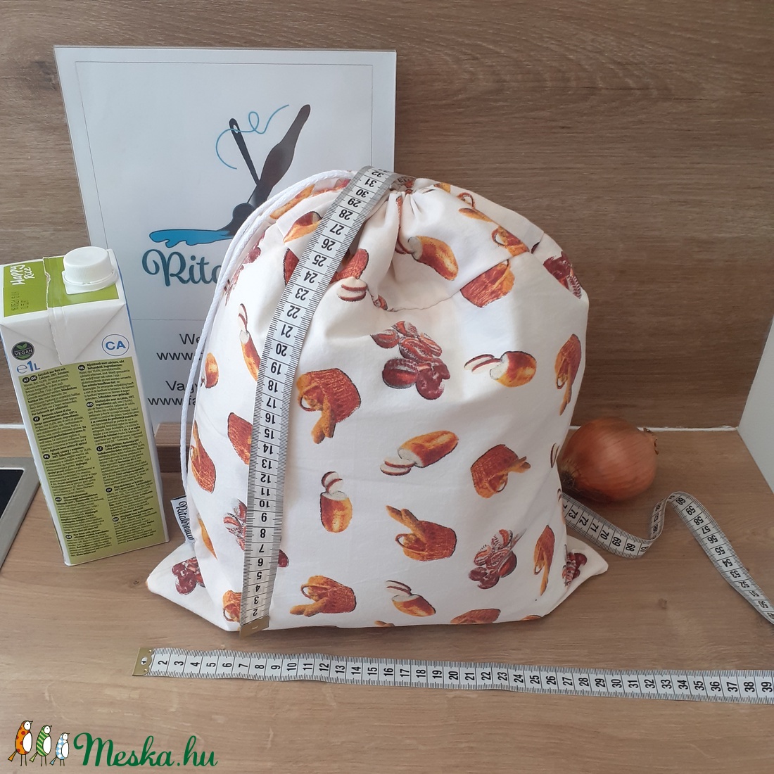 Kenyeres zsák vízhatlan - közepes, pékség - frissentartó -  - Meska.hu