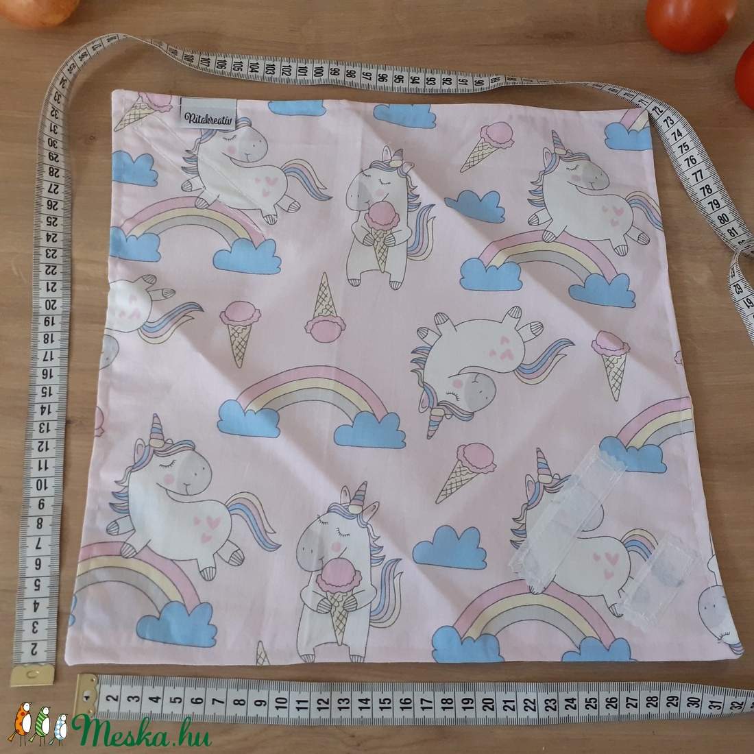 Újraszalvéta, vízhatlan örökszalvéta, szendvics csomagoló - unikornis - snackbag - szendvics csomagoló - szendvics csomagoló - Meska.hu