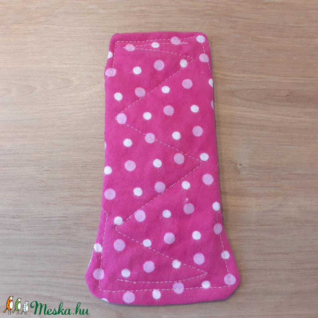 Tisztasági betét - pink pöttyös, pihe puha flanellal - szépségápolás - intim higiénia - tisztasági betét - Meska.hu