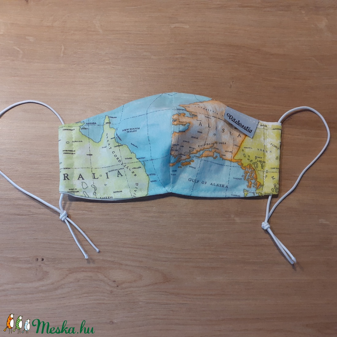 Állítható maszk, női és tini méret - térkép - női - női - Meska.hu