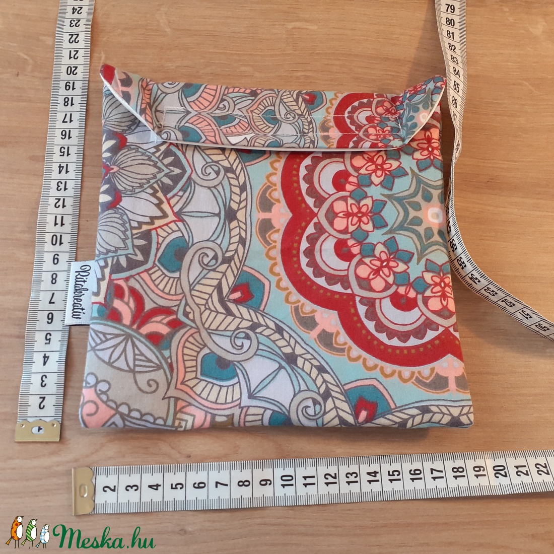 Uzsonnástasak, vízhatlan szendvics csomagoló - mandala - snackbag újratasak, vízálló tok, wetbag, betéttartó - szendvics csomagoló - szendvics csomagoló - Meska.hu
