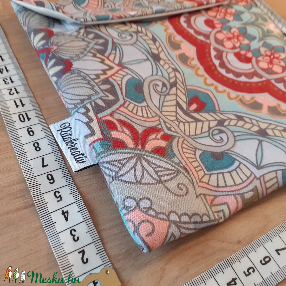 Uzsonnástasak, vízhatlan szendvics csomagoló - mandala - snackbag újratasak, vízálló tok, wetbag, betéttartó - szendvics csomagoló - szendvics csomagoló - Meska.hu