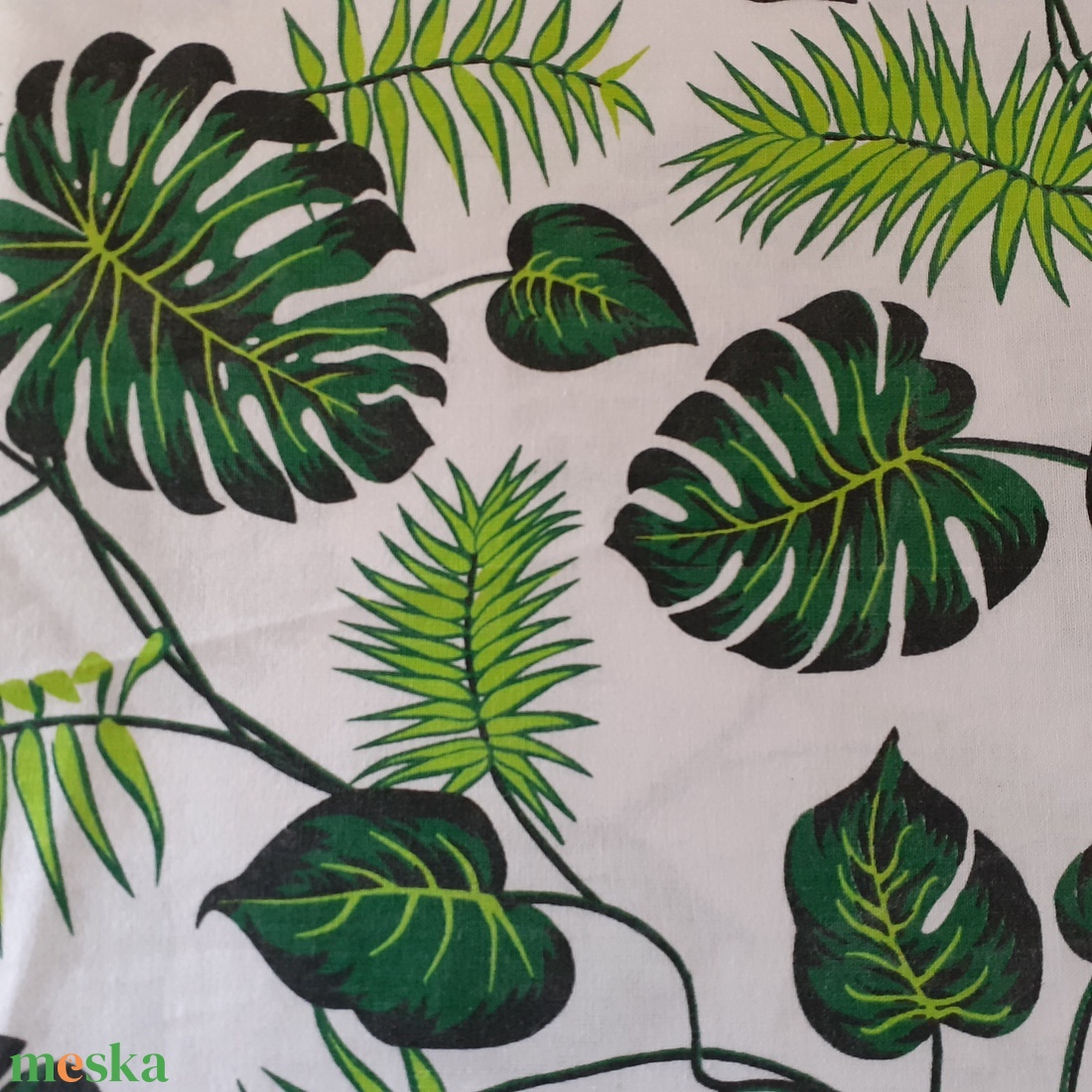 Zöld leveles bevásárlózsák - bevásárló szatyor, vászon zsák, öko zacskó, gyümölcsös, zöldséges - táska & tok - bevásárlás & shopper táska - zöldség/gyümölcs zsák - Meska.hu