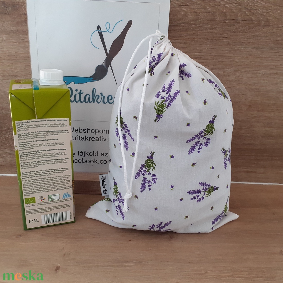 Levendula bevásárlózsák - bevásárló szatyor, vászon zsák, öko zacskó, gyümölcsös, zöldséges - táska & tok - bevásárlás & shopper táska - zöldség/gyümölcs zsák - Meska.hu